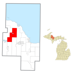Location within Marquette County