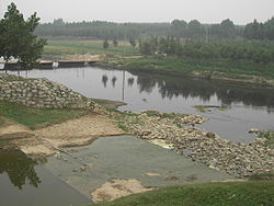 Junction of the "Lu Canal" and "Southern Canal" sections of the Grand Canal at Linqing