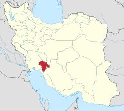 Map of Iran with Kohgiluyeh and Boyer-Ahmad Province highlighted