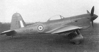 Miles M.20 showing the one-piece frame-less bubble canopy, the whole of which slides rearwards to open
