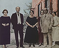 Mustafa Kemal Pasha and Latife Hanım (far left) with her family in early 1923.