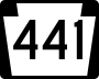 Pennsylvania Route 441 marker