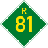 Provincial route R81 shield