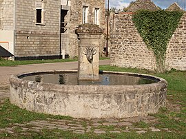 The public fountain in Saint-André-en-Terre-Plaine