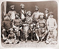 Bahadur Khanji II (r. 1882–1892), Nawab of Junagarh, and state officials, 1880s