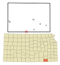 埃尔金于肖托夸县及堪萨斯州之地理位置