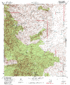 Large USGS topographical map of Harshaw, Arizona and the surrounding areas.