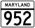 Maryland Route 952 marker