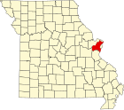 圣路易斯县在密苏里州的位置