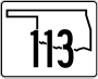 State Highway 113 marker