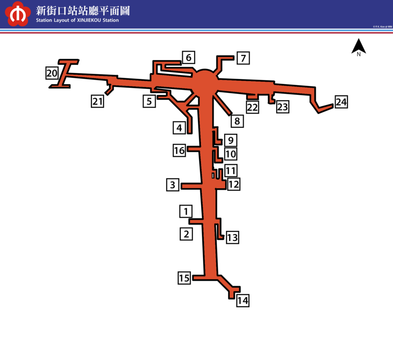 新街口站平面示意圖