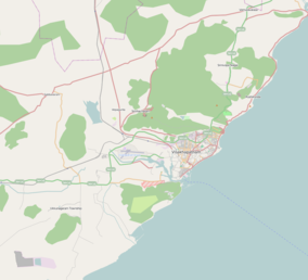 Map showing the location of Kambalakonda Wildlife Sanctuary