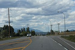 Looking northwest on BC 93 / BC 95 at Windermere