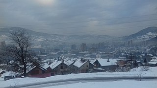 Winter cityscape from Zmajevac