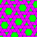 扭棱截半六边形镶嵌，一种不完全正镶嵌