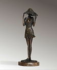 A Girl with a Hat, bronze, 30x9x8 sm
