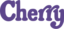 Logotype of the series using purple bubble letters with swashes
