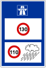 Speed limits on motorways