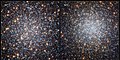 Hubble images comparing M13 and M3