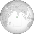 Indian Ocean (Locator map for maldives)