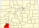 标示出拉普拉塔县位置的地图