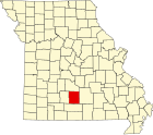 赖特县在密苏里州的位置