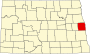 Traill County map