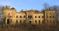 Ruins of the former palace in Otok