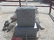 The grave of American Civil War Veteran and Confederate Colonel James Patton Perkins who died in Sweetwater, Arizona in 1896. The grave is located in the C. H. Cook Memorial Church Cemetery on the northwest edge of the C. H. Cook Memorial Church.