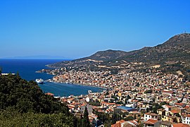 Samos town from Ano Vathy
