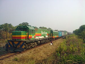 A freight train in the Democratic Republic of Congo