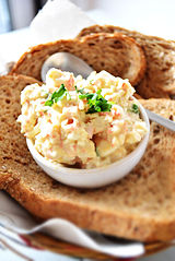 Surimi salad and bread