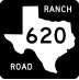 Ranch to Market Road 620 marker