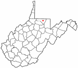 City of Morgantown, West Virginia的位置