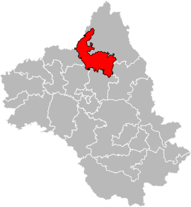 Situation of the canton of Lot et Truyère in the department of Aveyron