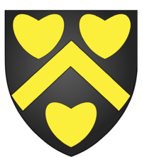 Family crest with three hearts