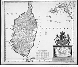 受特奥多尔国王之命所绘的科西嘉地图，1737年