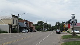 Looking north at the M-106 terminus at M-36