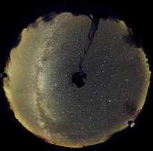 Full range nighttime sky at the Jizera Dark Sky Park.