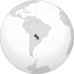 Map showing Paraguay