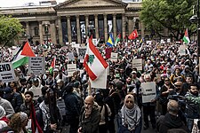 Pro-Palestine protest in Melbourne on 14 October