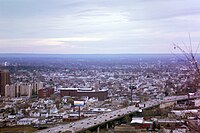 Interstate 80 and the east side of Paterson from the Garrett Mountain Reservation