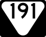 State Route 191 marker