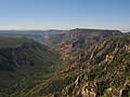 North aspect of Wilson Mountain to right of center, with Oak Creek Canyon below.