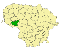 陶拉盖区在立陶宛的位置