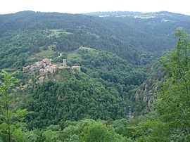 Tiranges, overlooking the gorges of the Ance and the Château de Chalencon