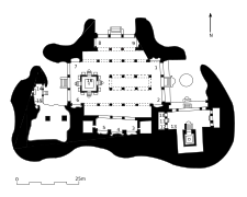 Plan of the 6th-century main-cave temple at Elephanta.