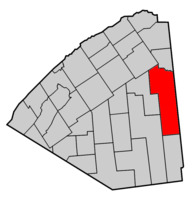 Map highlighting Hopkinton's location within St. Lawrence County.