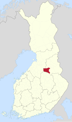 卡亞尼在芬蘭的位置