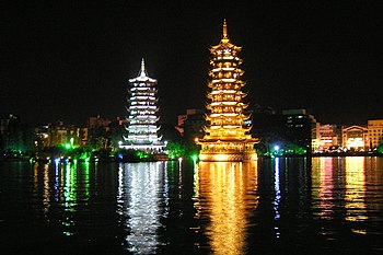 Pagodas by Lake Shanhu